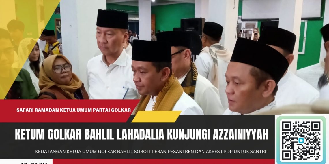 Ketum DPP Golkar Bahlil Lahadalia Kunjungi Pesantren Azzainiyah Nagrog Sukabumi, Soroti Peran Pesantren dan Akses LPDP untuk Santri