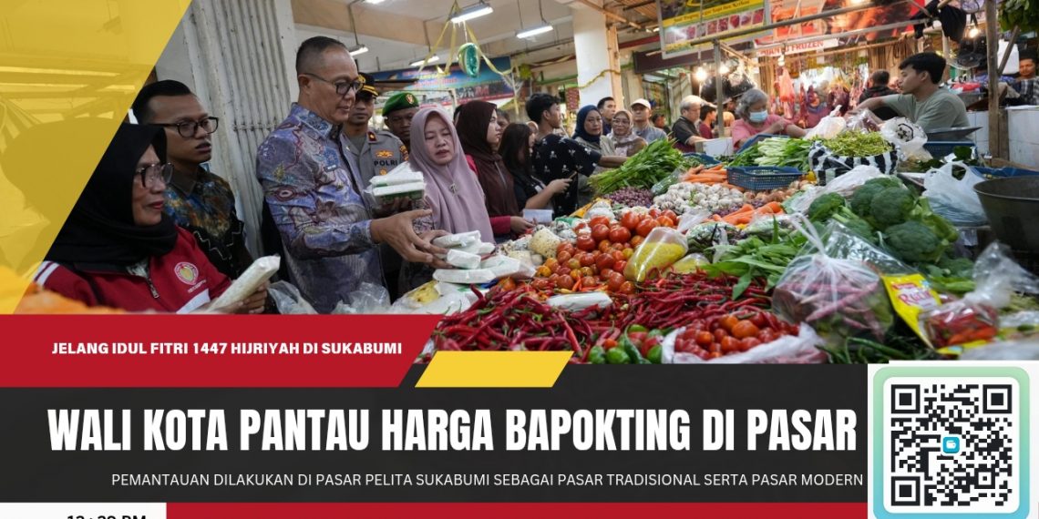 Jelang Idul Fitri, Wali Kota Sukabumi dan Forkopimda Pantau Harga Bapokting di Pasar