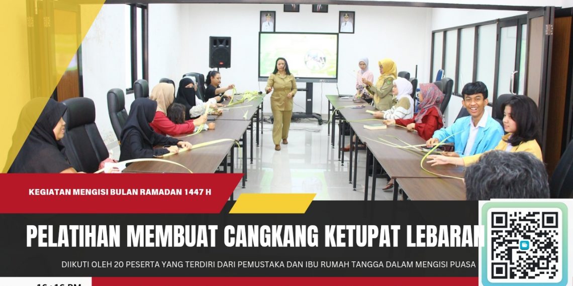 Dispusipda Kota Sukabumi Gelar Pelatihan Membuat Cangkang Ketupat, Peserta Antusias Ikuti Kegiatan Ramadan