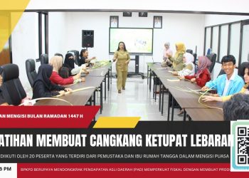 Dispusipda Kota Sukabumi Gelar Pelatihan Membuat Cangkang Ketupat, Peserta Antusias Ikuti Kegiatan Ramadan
