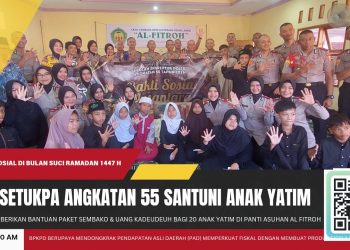 Siswa SIP Setukpa Polri Angkatan 55 Santuni Anak Yatim di Panti Asuhan Al-Fitroh Sukabumi