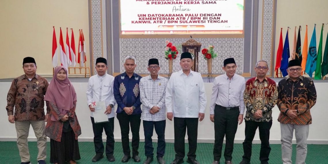 Menteri Nusron dan Rektor UIN Datokarama Palu Teken MoU, Libatkan Mahasiswa Tuntaskan Legalisasi Tanah Wakaf