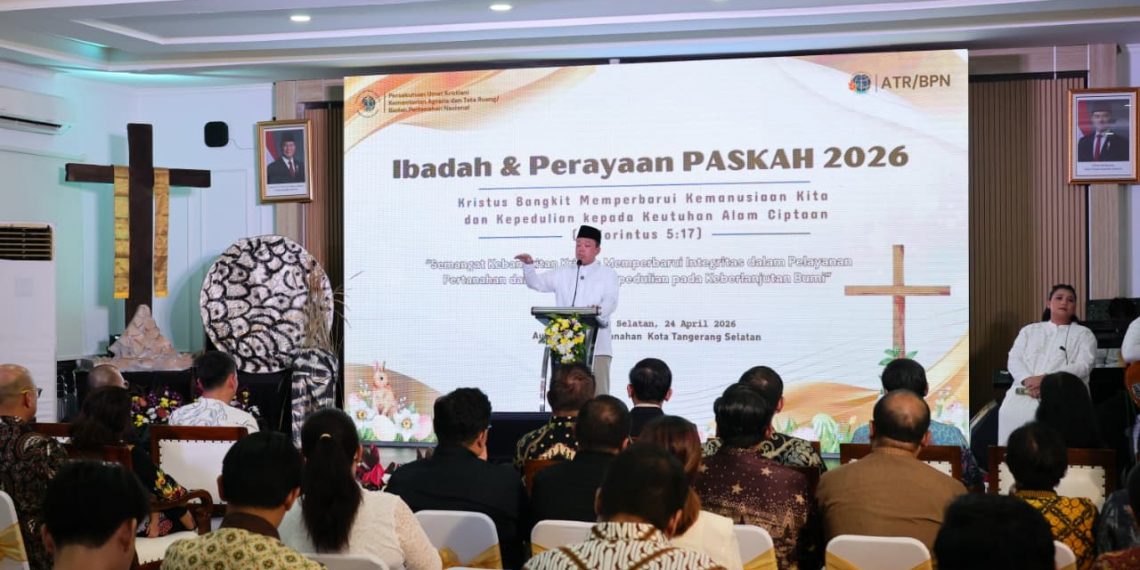 Hadiri Perayaan Paskah Kementerian ATR/BPN, Menteri Nusron: Paskah Membangun Semangat Kebangkitan Bangsa