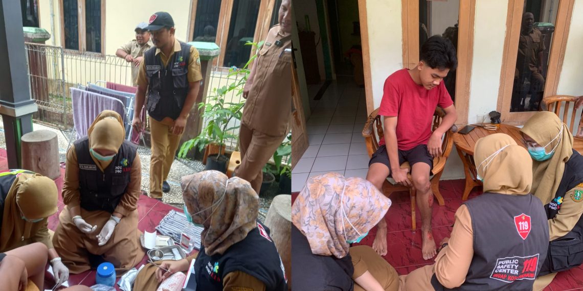 Jalan Ciaul Pasir Rusak Parah, Dinkes Sukabumi Gercep Tangani Korban Kecelakaan