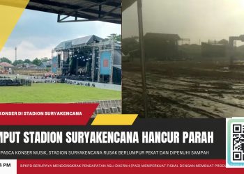 Pasca Konser Musik, Stadion Suryakencana Rusak dan Dipenuhi Sampah