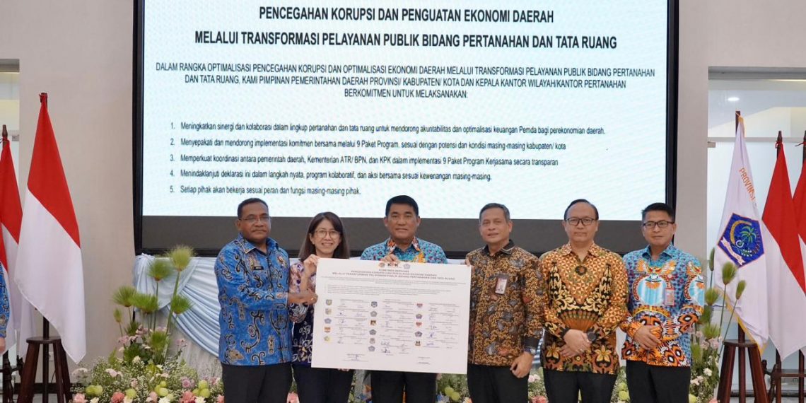 Kementerian ATR/BPN dan KPK Jadikan Sulut Lokasi Percontohan Transformasi Pelayanan Publik di Bidang Pertanahan
