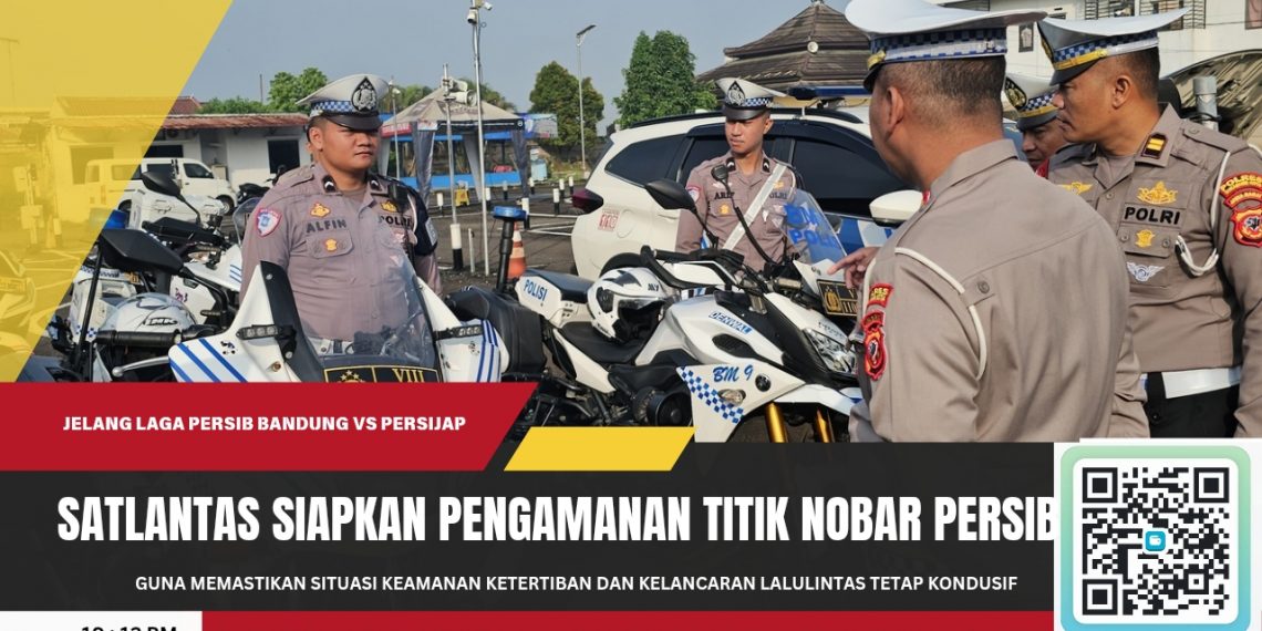 Satlantas Polres Sukabumi Kota Siapkan Pengamanan Jalur dan Titik Nobar Jelang Laga Penentu Persib Bandung vs Persijap Jepara
