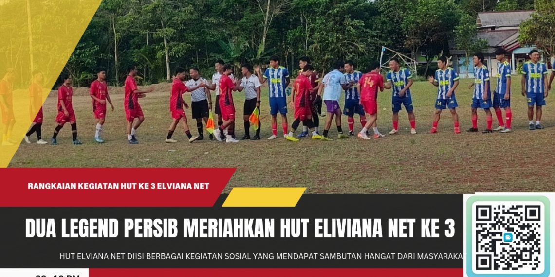 Dua Legenda Persib Ramaikan HUT ke-3 Elviana Net, Ratusan Warga Tumpah Ruah di Jampangtengah