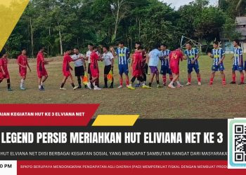 Dua Legenda Persib Ramaikan HUT ke-3 Elviana Net, Ratusan Warga Tumpah Ruah di Jampangtengah