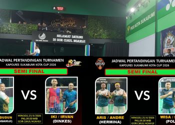 Kejutan Warnai Perempat Final Kapolres Sukabumi Kota Cup Mister Penyet 2026, Empat Pasangan Terbaik Melaju ke Semifinal