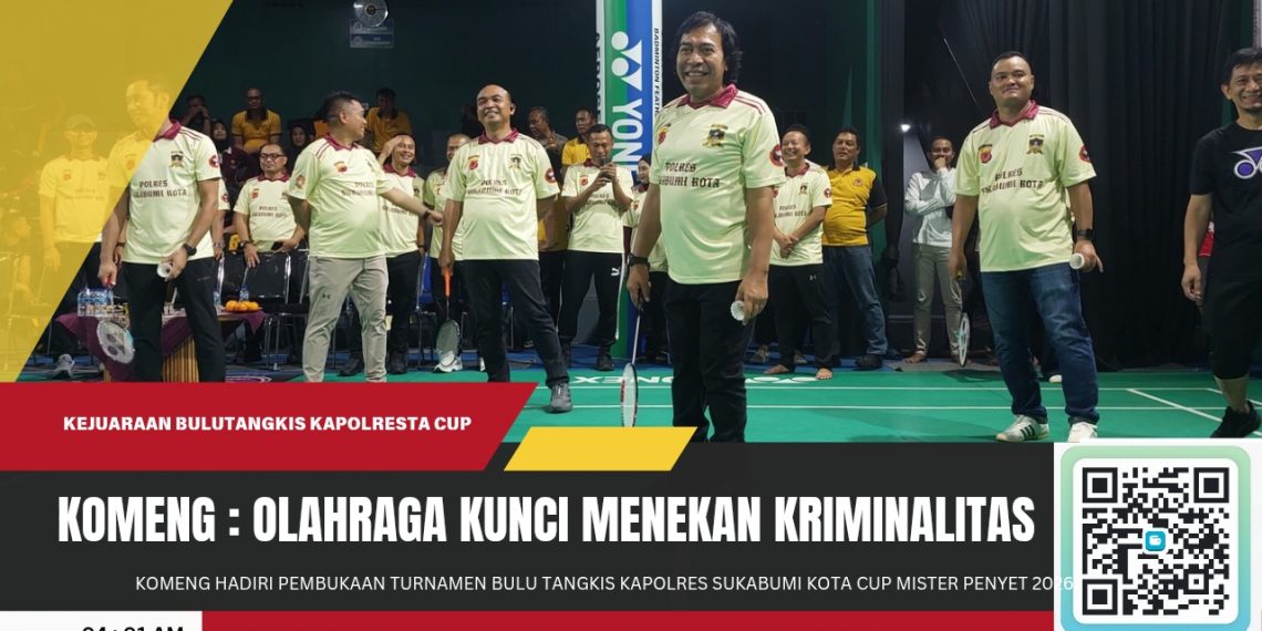 Komeng Meriahkan Kapolres Sukabumi Kota Cup Mister Penyet 2026, Sebut Olahraga Kunci Menekan Kriminalitas
