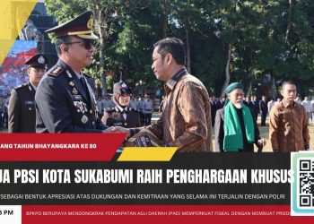 Ketua PBSI Kota Sukabumi Terima Penghargaan Khusus di Hari Bhayangkara ke-80