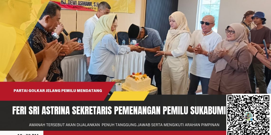 Feri Sri Astrina Resmi Masuk Kepengurusan Golkar Jabar, Siap Menangkan Pemilu di Sukabumi