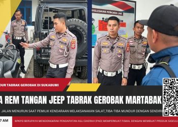 Diduga Lupa Tarik Rem Tangan, Jeep Taft Mundur 50 Meter Tabrak Gerobak Martabak di Selabintana