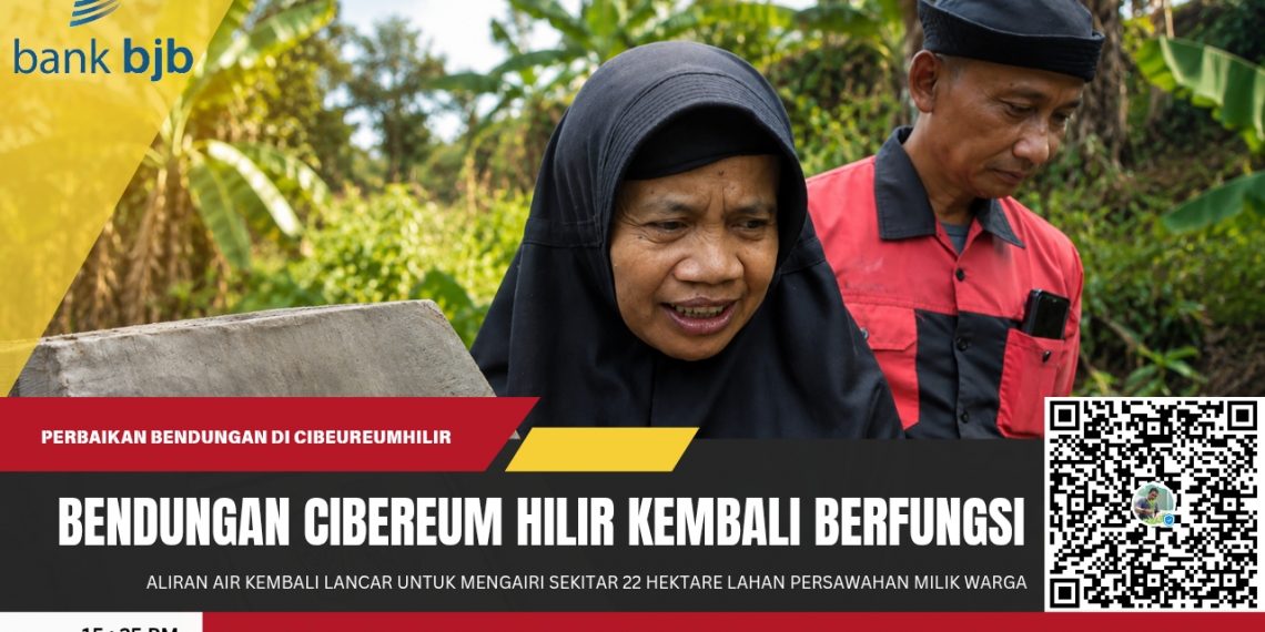 Bendungan Cibereum Hilir Kembali Berfungsi, 22 Hektare Sawah Terairi