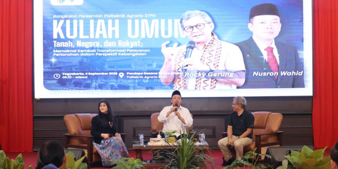 Isi Kuliah Umum di Politeknik Agraria STPN, Rocky Gerung Ingin Taruna/i Pahami Tiga Konsep Pemaknaan Pengelolaan Tanah