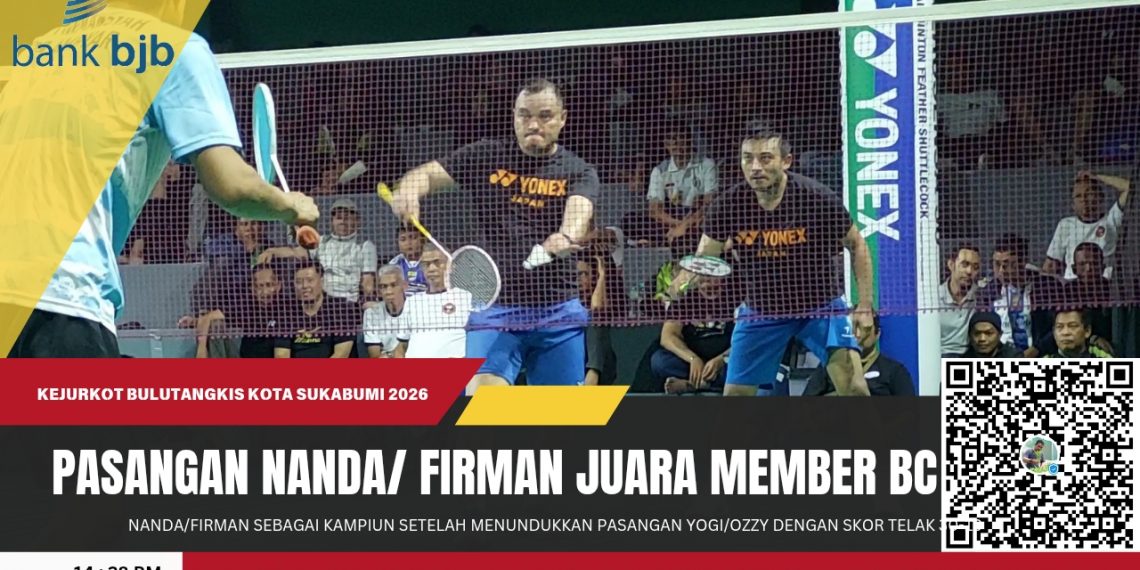 Nanda/Firman Juara! Kejurkot Bulutangkis 2026 Sukabumi Resmi Ditutup dengan Duel Sengit