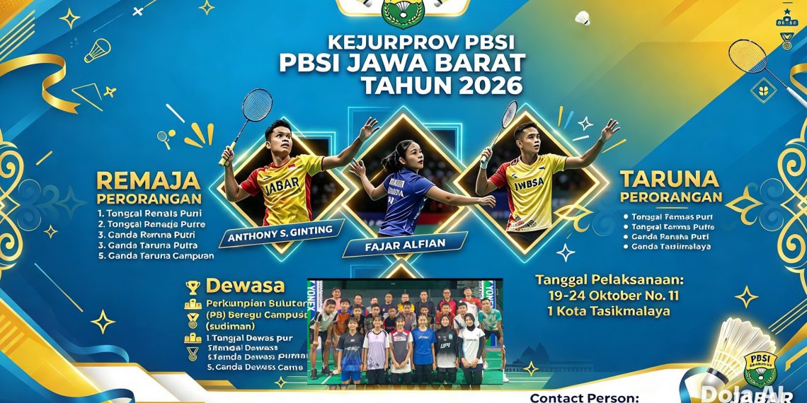 Optimistis! 16 Atlet Bulutangkis Sukabumi Bidik Tiket Kejurnas, Siap Ukir Prestasi di Kejurprov Jabar 2026